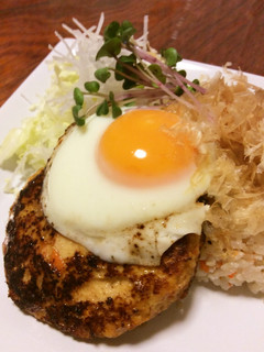 鮭ハンバーグロコモコ風-レシピのメイン写真