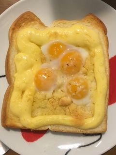 チーズ目玉焼きトースト-レシピのメイン写真