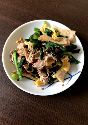 贅沢にら玉♡エリンギ♡牛肉-レシピのメイン写真