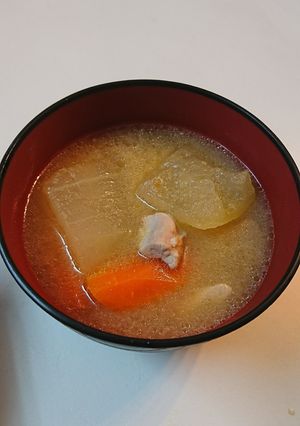 冬瓜汁☆冬瓜と鶏のみそ汁-レシピのメイン写真