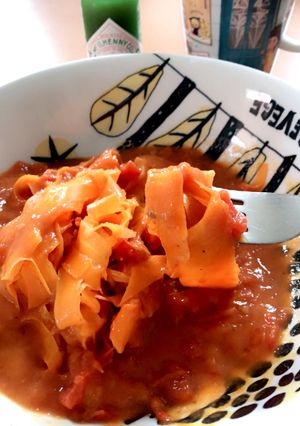 にんじん麺とトマトのパスタ-レシピのメイン写真