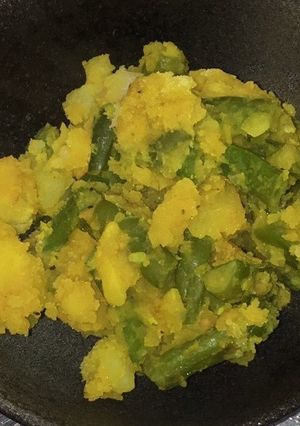 じゃがいもとインゲン豆のサブジ-レシピのメイン写真