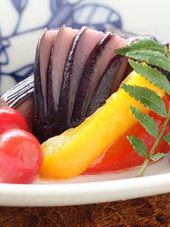 レモン香る、カラフル夏野菜の揚げ浸し-レシピのメイン写真
