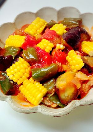 夏野菜 トマトとなす のチリソース-レシピのメイン写真