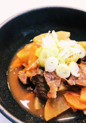 圧力鍋で時短★牛スネ肉の味噌煮-レシピのメイン写真