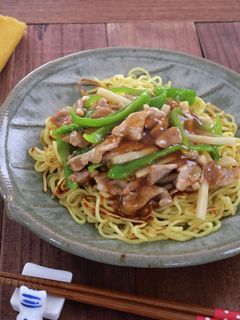 チンジャオロースのあんかけ焼きそば-レシピのメイン写真
