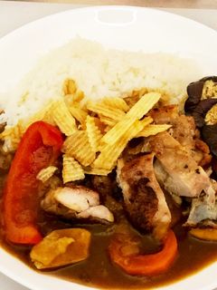 焼き茄子とチキングリルの夏野菜カレー-レシピのメイン写真