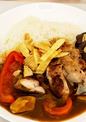 焼き茄子とチキングリルの夏野菜カレー-レシピのメイン写真