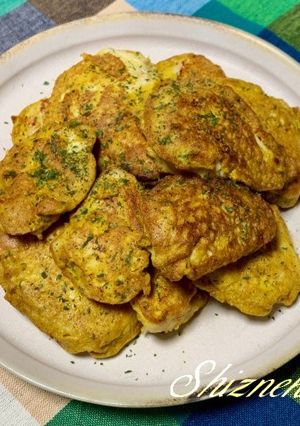 卵ふんわり鶏胸肉のカレーチーズピカタ-レシピのメイン写真