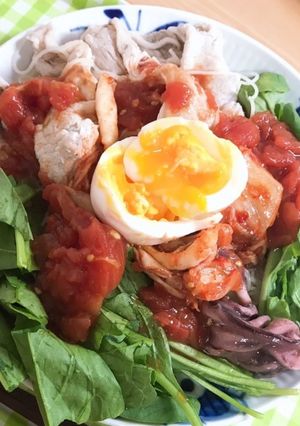 時短　簡単　美味しい　冷しゃぶ　そうめん-レシピのメイン写真