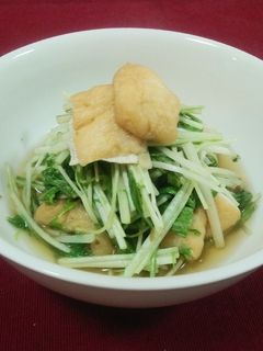 水菜と油揚げのピリ辛さっと煮-レシピのメイン写真