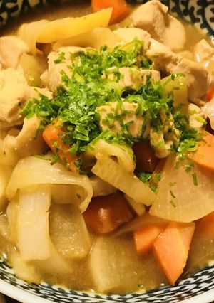 鶏肉と根菜のめんつゆ味噌煮-レシピのメイン写真