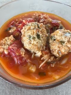 バジル入り鶏つくねのトマトスープ-レシピのメイン写真