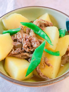 残っ牛丼にレンチンじゃがいも!肉じゃが-レシピのメイン写真