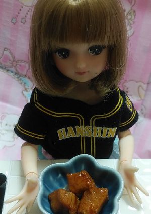 リカちゃんサイズ野球シリꕤ鮪の角煮*.ﾟ-レシピのメイン写真