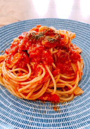 薫の塩麹にんにくツナトマトパスタ-レシピのメイン写真