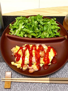 ウインナーと卵の炒め物-レシピのメイン写真