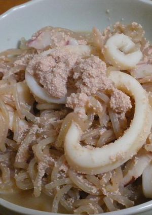 イカ・白滝・たらこの煮物-レシピのメイン写真
