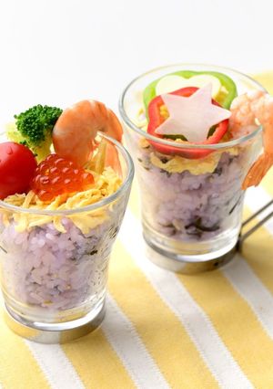 金時草パーティーカップちらし-レシピのメイン写真