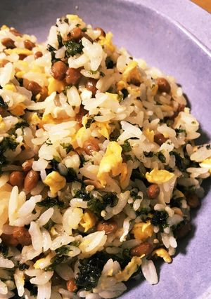 コストコの韓国海苔フレークで♡納豆炒飯-レシピのメイン写真
