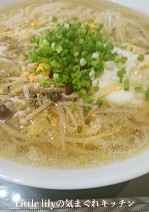 生姜たっぷりキノコかきたまそうめん-レシピのメイン写真