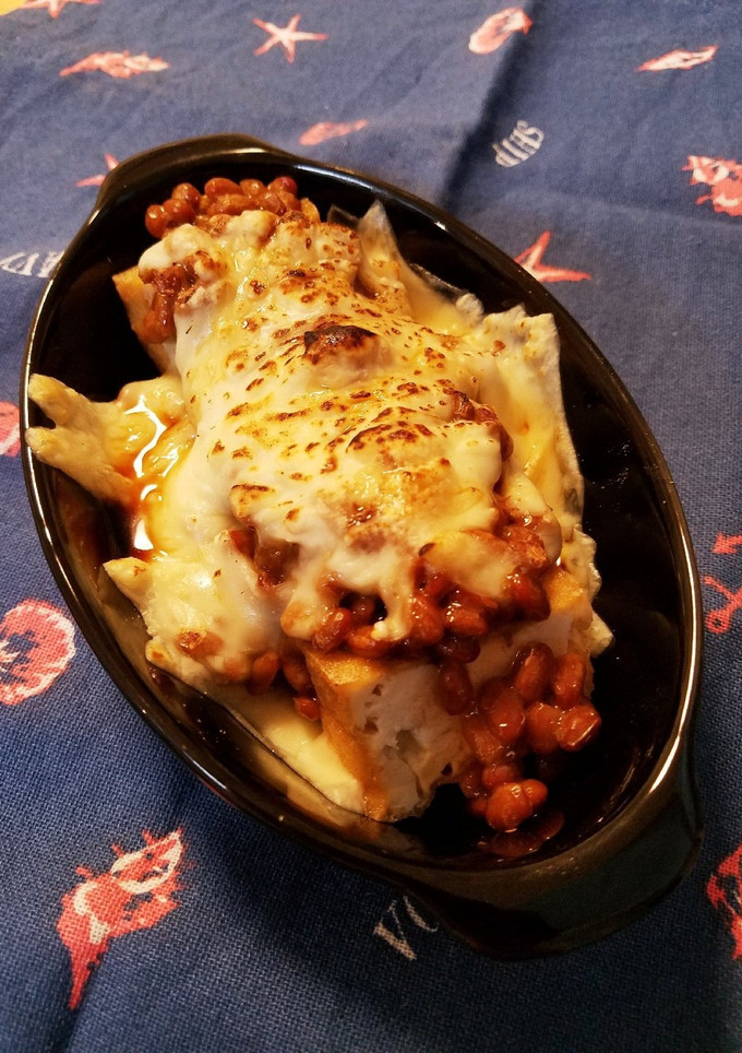厚揚げのなっとうチーズ焼き♪つまみ14-レシピのメイン写真