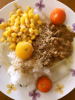 納豆と大根おろしとコーンで冷やしラーメン-レシピのメイン写真