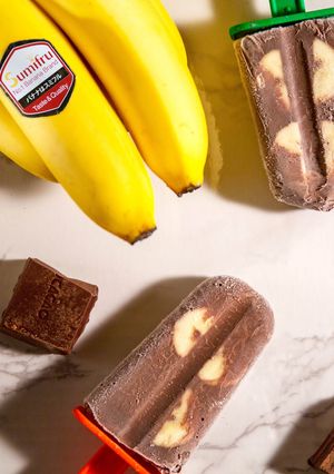 ひんやり！バナナ&チョコアイスバー-レシピのメイン写真