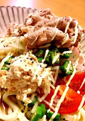 サラダうどん-レシピのメイン写真