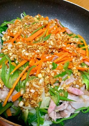 フライパンで豚肉野菜蒸し☆-レシピのメイン写真