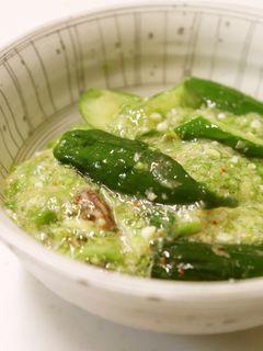 とろとろオクラと塩麹カレー粉胡瓜の和え物-レシピのメイン写真