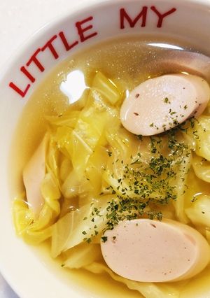 簡単うまうま！ギョニソとキャベツのスープ-レシピのメイン写真
