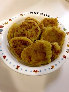離乳食☆豆腐と林檎入りさつまいものおやき-レシピのメイン写真
