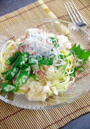 長芋としらすの和風冷製パスタ-レシピのメイン写真