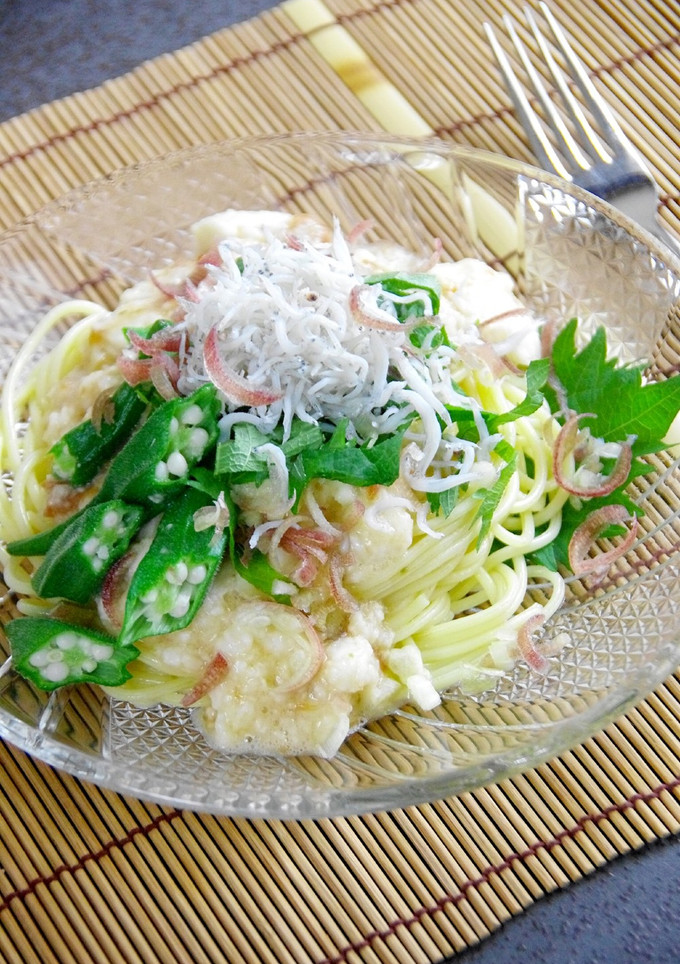 長芋としらすの和風冷製パスタ-レシピのメイン写真