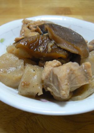 鶏肉とこんにゃく、しいたけの煮物-レシピのメイン写真