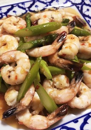 海老とアスパラのスイートチリソース炒め-レシピのメイン写真