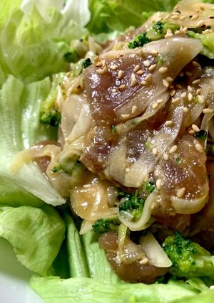 混ぜるだけ ブロッコリーとマグロのポキ-レシピのメイン写真