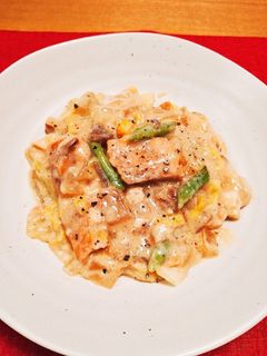 糖質オフ!鮭の豆乳味噌クリーム煮-レシピのメイン写真