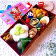中学生 女子弁当 唐揚げ 梅型