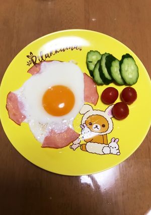 ハムエッグ♪-レシピのメイン写真