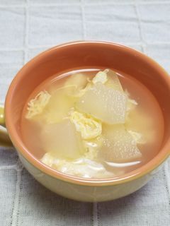 ☆鶏ガラで♪簡単・冬瓜卵スープ☆-レシピのメイン写真