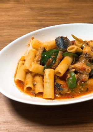 鯖缶と九条ネギのトマトソース!-レシピのメイン写真