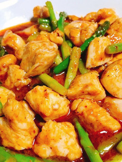 鶏肉とアスパラのレッドカレー炒め-レシピのメイン写真