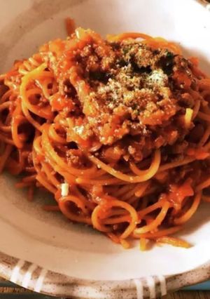 トマトジュースで簡単ミートソース-レシピのメイン写真
