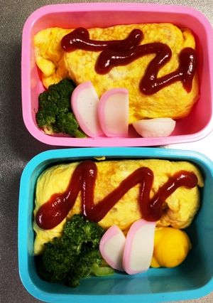 娘2人弁当♥オムライス！-レシピのメイン写真