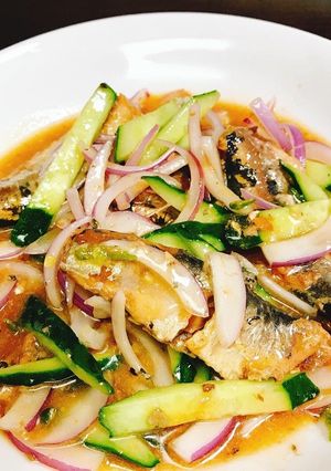 簡単ヘルシー！タイ風鰯トマト缶サラダ-レシピのメイン写真