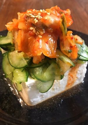 ヘルシー♡きゅうりとキムチの冷や奴-レシピのメイン写真