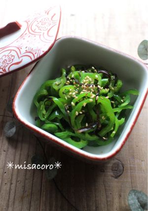 m材料３つ！絶品！ピーマンの塩昆布和え-レシピのメイン写真