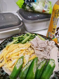 簡単☆冷しゃぶサラダうどん☆-レシピのメイン写真